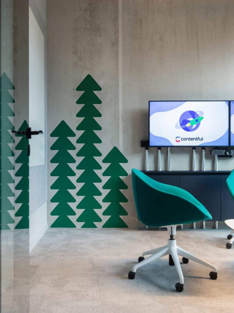 Sentiform Office Branding Agency Workplace Branding Agency Wayfinding Agency Contentful Berlin Environmental Graphic Design Spatial Branding Signage