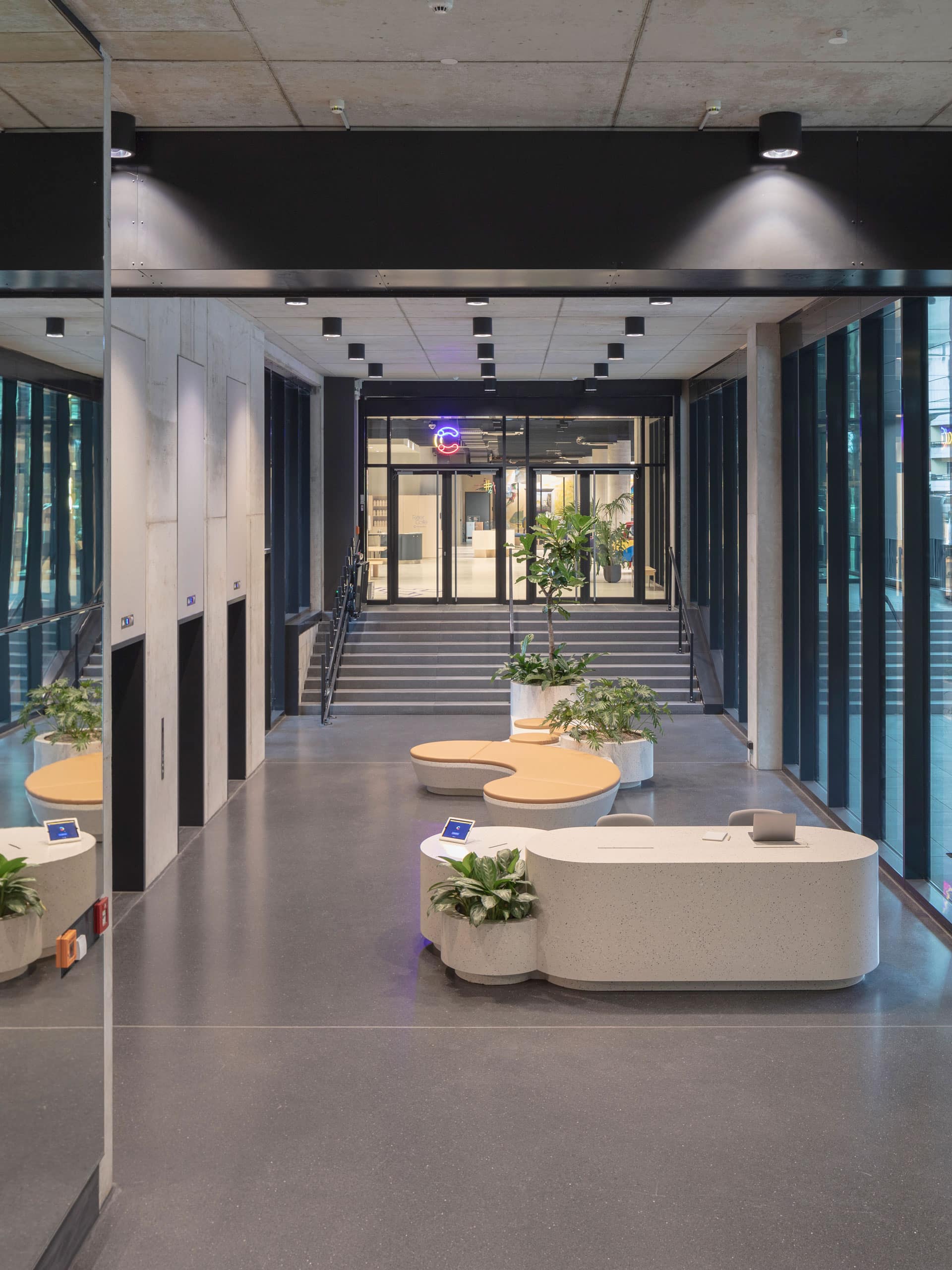 Sentiform Office Branding Agency Workplace Branding Agency Wayfinding Agency Contentful Berlin Environmental Graphic Design Spatial Branding Signage