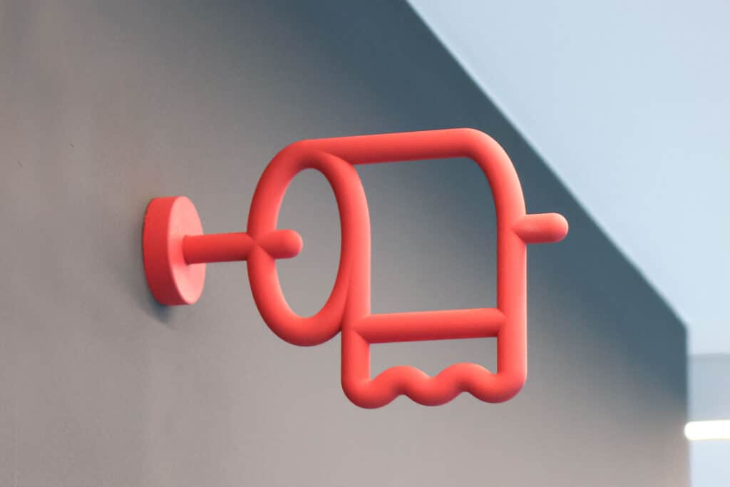 Sentiform Office Branding Agency Workplace Branding Agency Wayfinding Agency Contentful Berlin Environmental Graphic Design Spatial Branding Signage