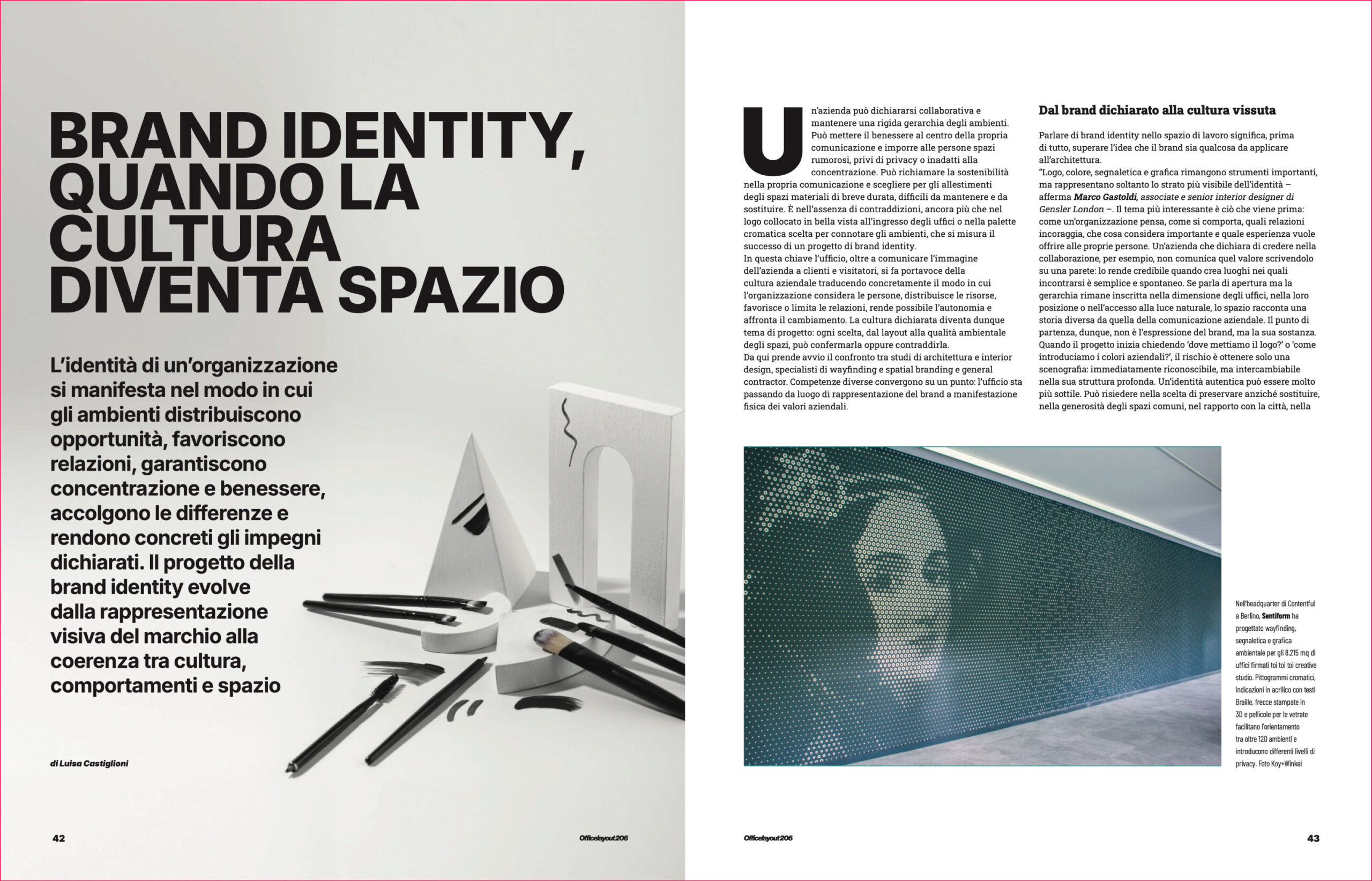 Sentiform featured in OfficeLayout article about workplace brand identity